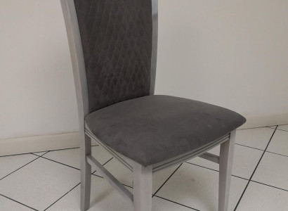 Dining room chair Wood Chair Gray Fabric Lehnst Chairs Relax Design Armchair Italy